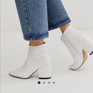 Raid Lola white ankle boots